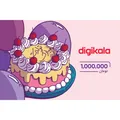 کارت هدیه دیجی کالا به ارزش 1.000.000 تومان طرح تولد - کارت هدیه