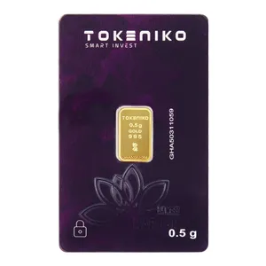 شمش طلا 24 عیار توکنیکو مدل GHA-0.5 شمش طلا 24 عیار توکنیکو مدل GHA-0.5 - طلا و نقره