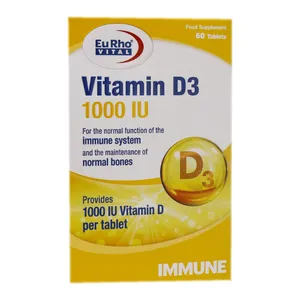 قرص ویتامین D3-1000 واحدی بسته 60 عددی قرص ویتامین D3-1000 واحدی بسته 60 عددی - زیبایی و سلامت