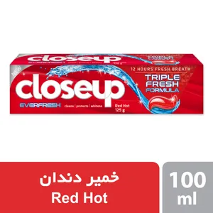 خمیر دندان کلوس آپ سری Ever Fresh مدل Red Hot وزن 125 گرم خمیر دندان کلوس آپ سری Ever Fresh مدل Red Hot وزن 125 گرم - زیبایی و سلامت