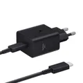 شارژر فست 45 وات سامسونگ مدل EP-T4511 Low Standby به همراه کابل 1.8 متری_دو پین، دارای خروجی USB Type-C، امکان شارژ کردن سریع‌تر موبایل و تبلت با شدت‌ جریان 2.0 آمپر و بالاتر، - موبایل