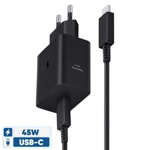 شارژر فست 45 وات سامسونگ مدل EP-T4511 Low Standby به همراه کابل 1.8 متری_دو پین، دارای خروجی USB Type-C، امکان شارژ کردن سریعتر موبایل و تبلت با شدت جریان 2.0 آمپر و بالاتر، شارژر فست 45 وات سامسونگ مدل EP-T4511 Low Standby به همراه کابل 1.8 متری_دو پین، دارای خروجی USB Type-C، امکان شارژ کردن سریعتر موبایل و تبلت با شدت جریان 2.0 آمپر و بالاتر، - موبایل