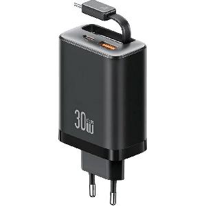 شارژر دیواری 30 وات Type-C و USB یوسامز با کابل تایپ سی CC296 شارژر دیواری 30 وات Type-C و USB یوسامز با کابل تایپ سی CC296 -