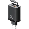 شارژر دیواری 30 وات Type-C و USB یوسامز با کابل تایپ سی CC296 - 