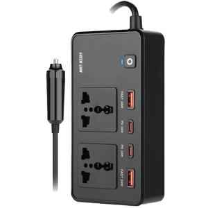 اینورتر خودرو 200 وات و شارژر فندکی فست شارژ ماشین تایپسی گرینلاین GC-200 اینورتر خودرو 200 وات و شارژر فندکی فست شارژ ماشین تایپسی گرینلاین GC-200 -
