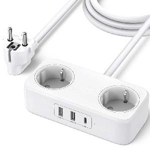چندراهی برق دو سوکت و شارژر رومیزی یواسبی و تایپسی 30 وات یوگرین CD280 50683 چندراهی برق دو سوکت و شارژر رومیزی یواسبی و تایپسی 30 وات یوگرین CD280 50683 -