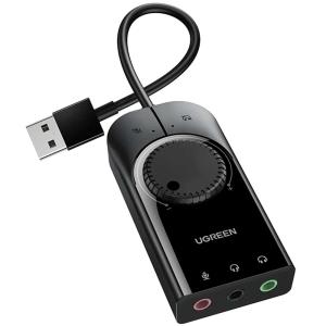 کارت صدا اکسترنال USB به جک 3.5 میلیمتر یوگرین با کابل یک متری CM129 50599 کارت صدا اکسترنال USB به جک 3.5 میلیمتر یوگرین با کابل یک متری CM129 50599 -