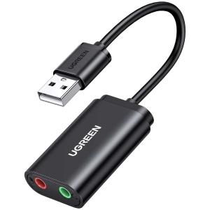 کارت صدا و مبدل USB به جک 3.5 میلیمتر 15 سانتیمتری یوگرین US205 30143 کارت صدا و مبدل USB به جک 3.5 میلیمتر 15 سانتیمتری یوگرین US205 30143 -