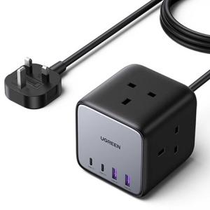 چندراهی برق 2500 وات سه سوکت، دو USB و دو Type-C فست 65 وات یوگرین CD268 90906 چندراهی برق 2500 وات سه سوکت، دو USB و دو Type-C فست 65 وات یوگرین CD268 90906 -