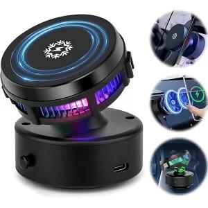 هولدر مکشی مگنتی، شارژر بیسیم 15 وات و فن خنککننده گوشی موبایل قابل شارژ چندکاره XT60-L هولدر مکشی مگنتی، شارژر بیسیم 15 وات و فن خنککننده گوشی موبایل قابل شارژ چندکاره XT60-L -