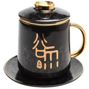 فنجان چای دسته دار و نعلبکی سرامیکی کوانگ MKT402 فنجان چای دسته دار و نعلبکی سرامیکی کوانگ MKT402 -