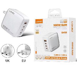 شارژر دیواری شارژ سریع 100 وات USB و Type-C الدنیو Q408 شارژر دیواری شارژ سریع 100 وات USB و Type-C الدنیو Q408 -