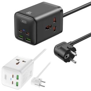 چندراهی دو سوکت برق، دو تایپ سی و دو یو اس بی 65 وات ایکس او WL24 چندراهی دو سوکت برق، دو تایپ سی و دو یو اس بی 65 وات ایکس او WL24 -