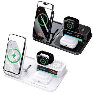 شارژر بیسیم 15 وات گوشی، ایرپاد و اپلواچ همراه اسپیکر و چراغ خواب گرینلاین GN6IN1MFWCBK GL-WC10 شارژر بیسیم 15 وات گوشی، ایرپاد و اپلواچ همراه اسپیکر و چراغ خواب گرینلاین GN6IN1MFWCBK GL-WC10 -