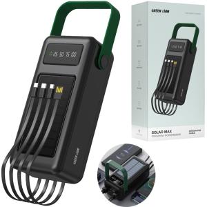 پاوربانک خورشیدی 50000 سولار مکس گرین‌لاین GNSLRPB50KBK - 