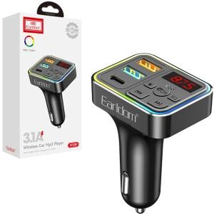 شارژر فندکی فست شارژ ماشین تایپ‌سی و USB با اف‌ام‌پلیر بلوتوثی ارلدام M109 - 