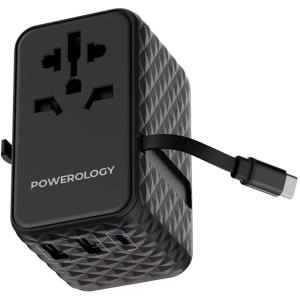 مبدل برق چندکاره 2500 وات و شارژر دیواری فست USB و تایپسی 20 وات پاورولوژی PWCUQC028 مبدل برق چندکاره 2500 وات و شارژر دیواری فست USB و تایپسی 20 وات پاورولوژی PWCUQC028 -