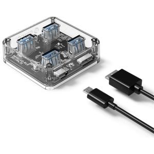 هاب USB 3.0 چهار پورت طرح شفاف اوریکو MH4UC-U3 هاب USB 3.0 چهار پورت طرح شفاف اوریکو MH4UC-U3 -
