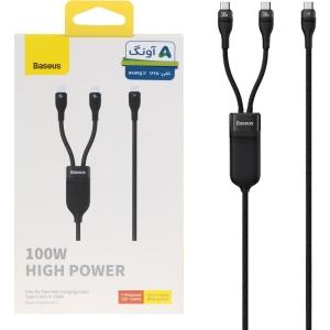 کابل تایپسی دو سر فست شارژ 100 وات 1.5 متری بیسوس CB000035 کابل تایپسی دو سر فست شارژ 100 وات 1.5 متری بیسوس CB000035 -