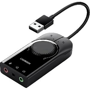 کارت صدا اکسترنال USB به جک 3.5 میلیمتر یوگرین با کابل 15 سانتیمتری CM129 40964 کارت صدا اکسترنال USB به جک 3.5 میلیمتر یوگرین با کابل 15 سانتیمتری CM129 40964 -