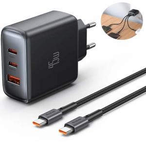 شارژر دیواری USB و تایپسی 45 وات مک دودو CH-4861 با کابل تایپسی به تایپسی شارژر دیواری USB و تایپسی 45 وات مک دودو CH-4861 با کابل تایپسی به تایپسی -