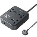 چند راهی و محافظ برق 3250 وات سه سوکت، یک USB و یک تایپ‌سی پاورولوژی PWCUQC037 - 
